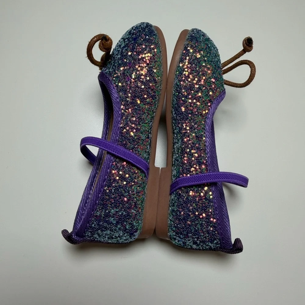 Kids Toddler Glitter Ballet Flats Size‎ 23 (7C)